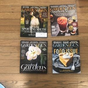 Lot of Garden and Gun Magazines December 2017 to November 2018